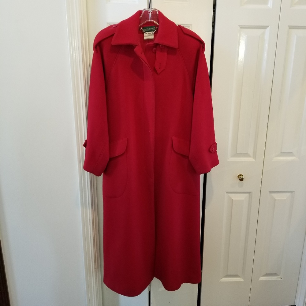 Women's Harve Benard Full Length Wool Coat size 8